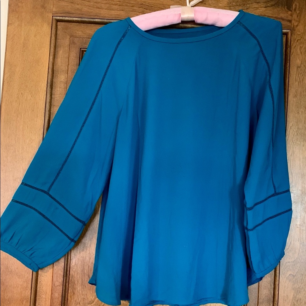 Teal blouse from Loft